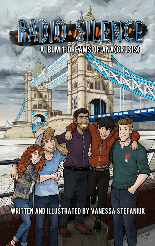 1: Cover of five band members standing in front of the Tower Bridge in London UK